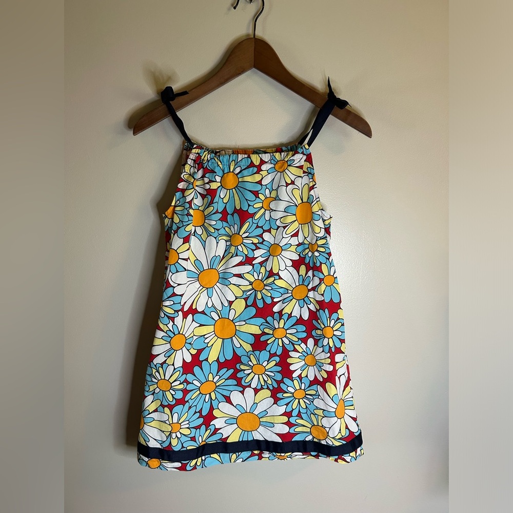 Hanna Andersson | Daisy Floral Print Tie Strap Dress 6-7